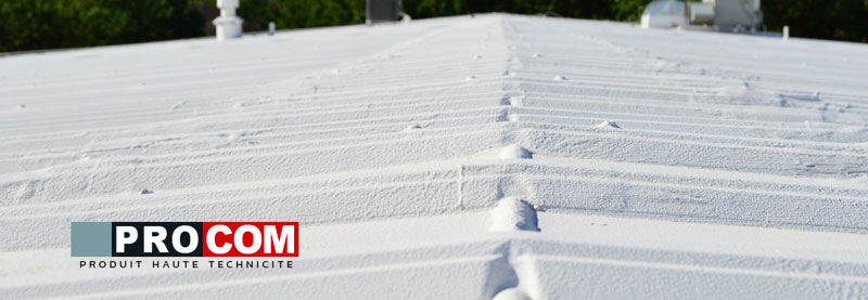 peinture toiture blanche anti chaleur cool roof PROCOM